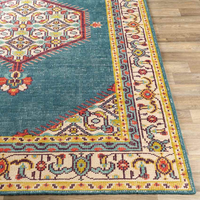 Lieving Traditional Teal Area Rug