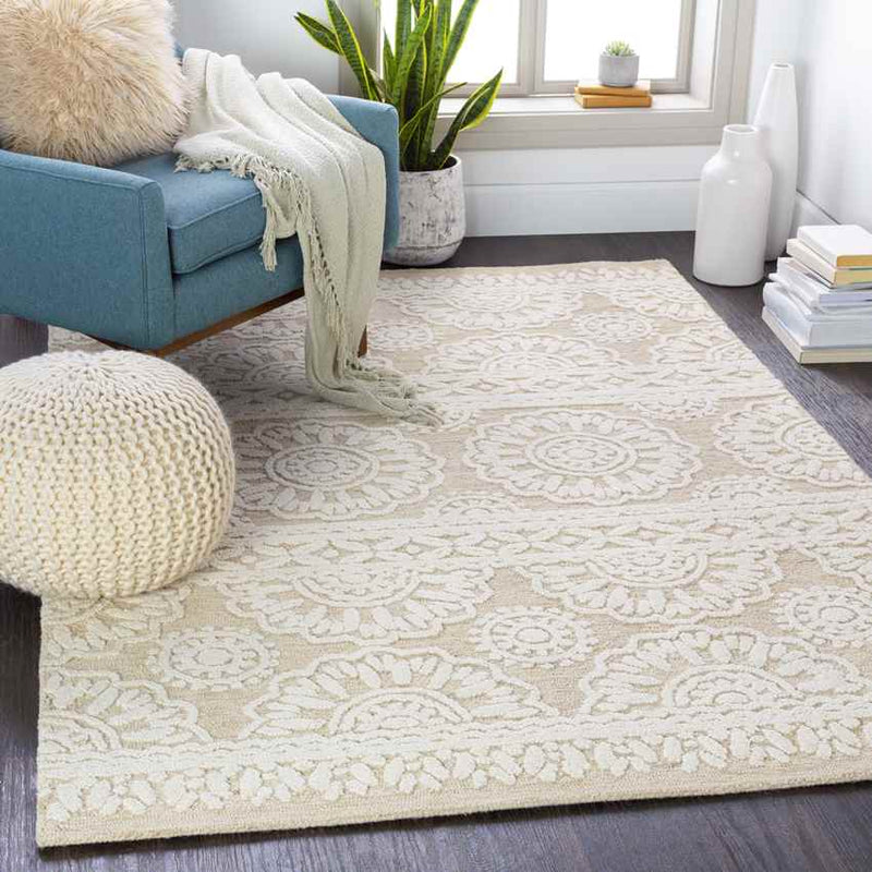 Newmarket Traditional Khaki Area Rug