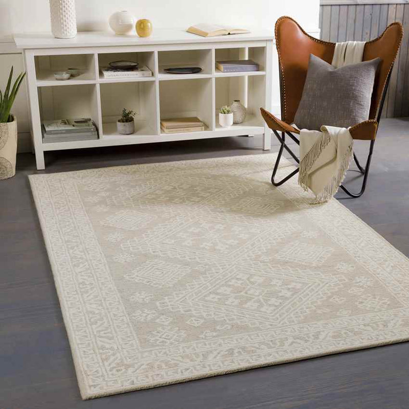 Ubbena Traditional Taupe Area Rug