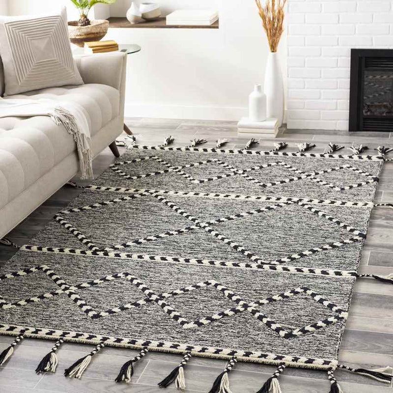 Liskeard Global Black Area Rug