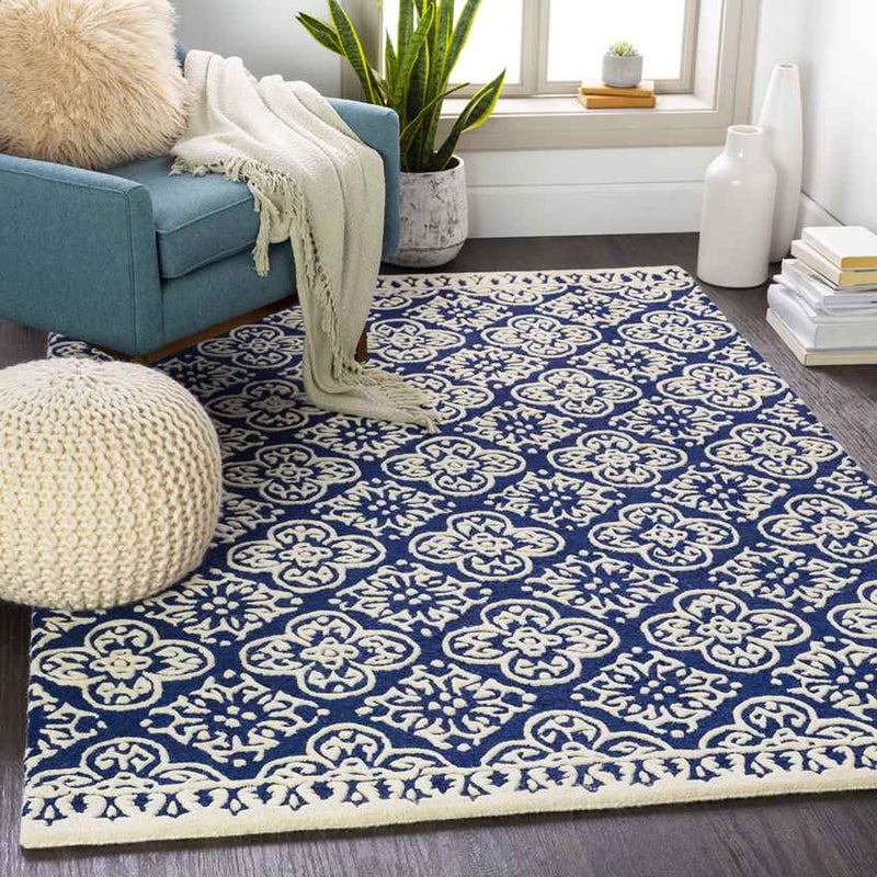 Zorgvlied Global Navy Area Rug