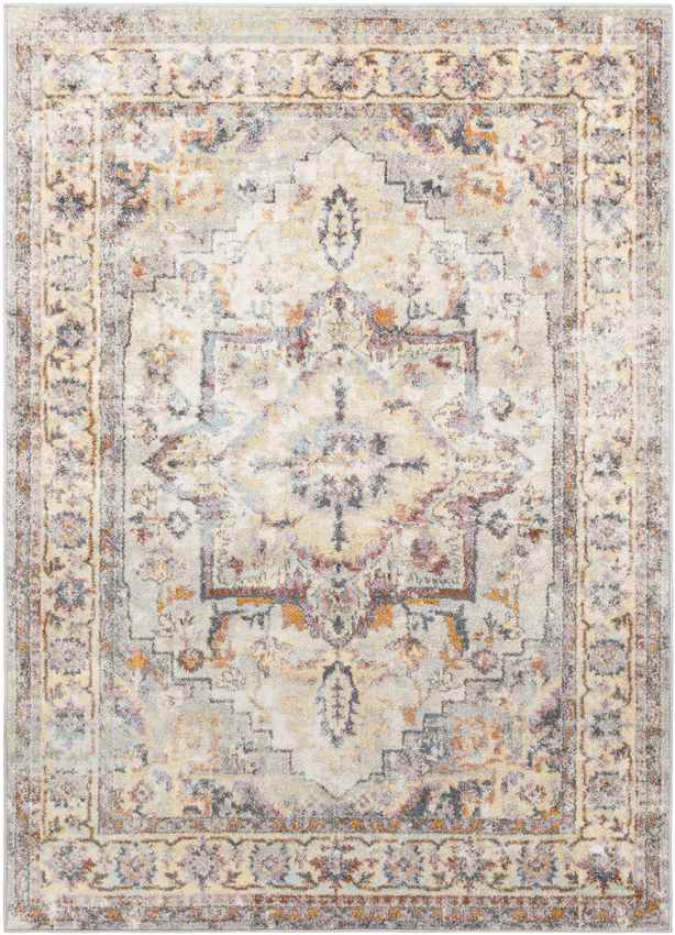 Borsele Traditional Bright Orange Area Rug