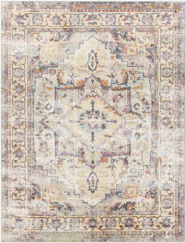 Borsele Traditional Bright Orange Area Rug