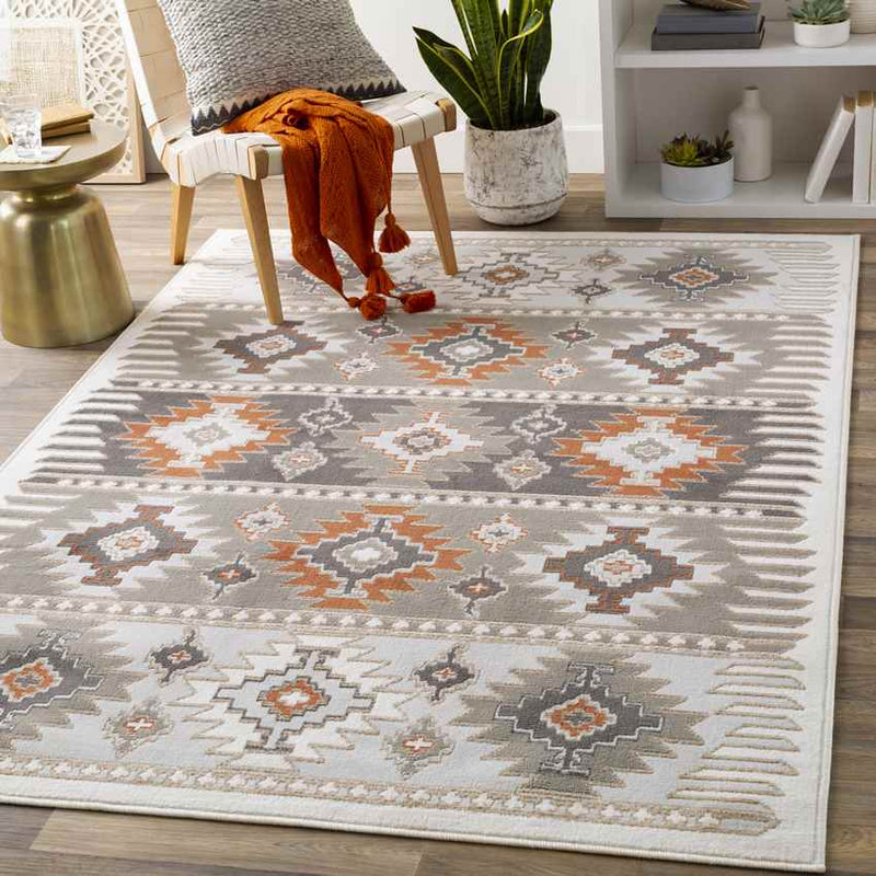 Landerd Rustic Light Gray Area Rug