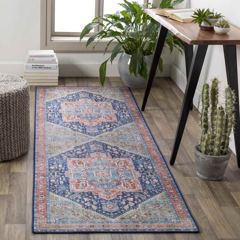 Maasdriel Traditional Navy Area Rug