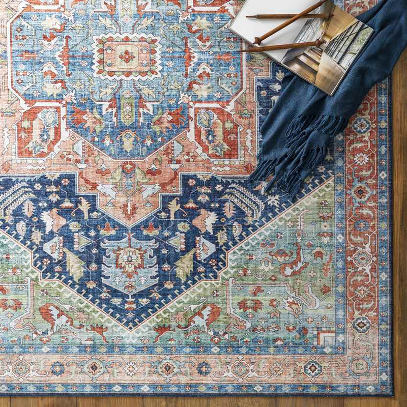 Maasdriel Traditional Navy Area Rug