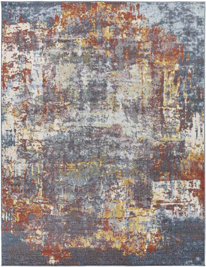 Loire Modern Burnt Orange Area Rug