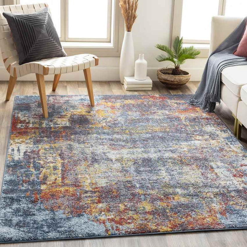 Loire Modern Burnt Orange Area Rug