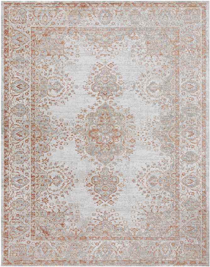 Ennetmoos Traditional Burnt Orange Area Rug