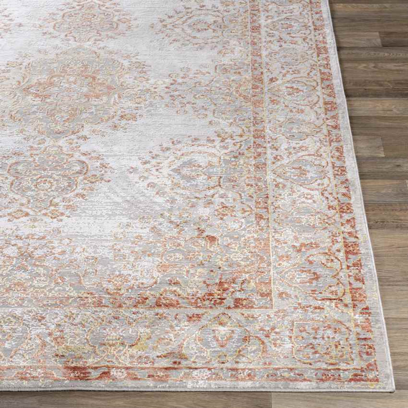 Ennetmoos Traditional Burnt Orange Area Rug