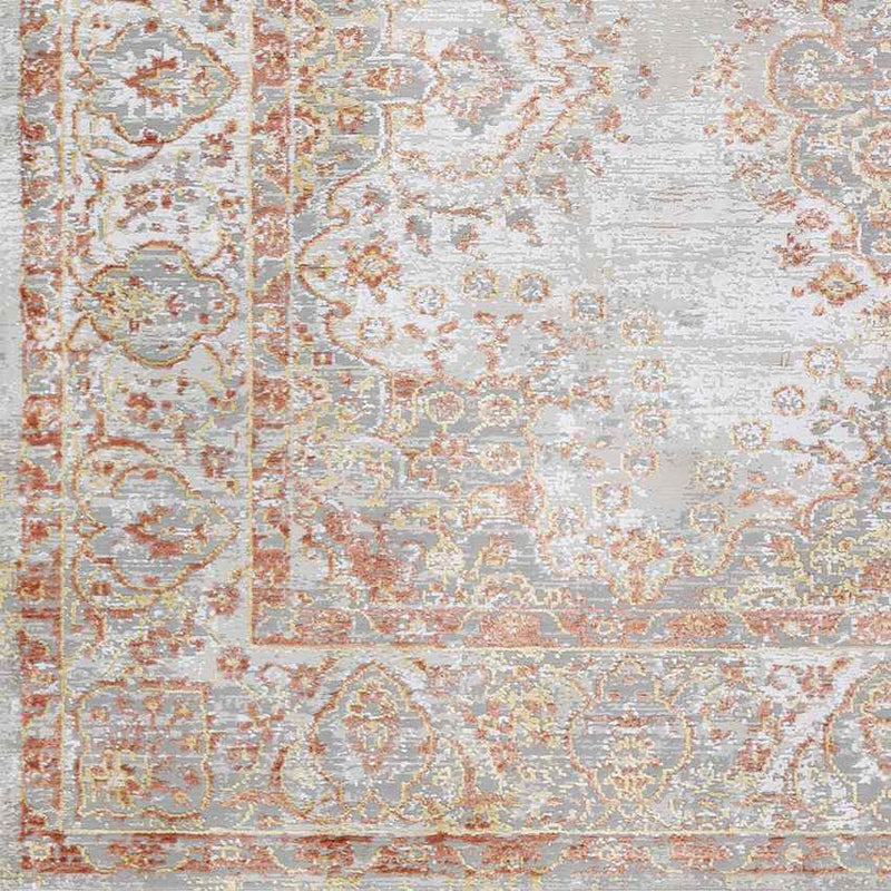 Ennetmoos Traditional Burnt Orange Area Rug