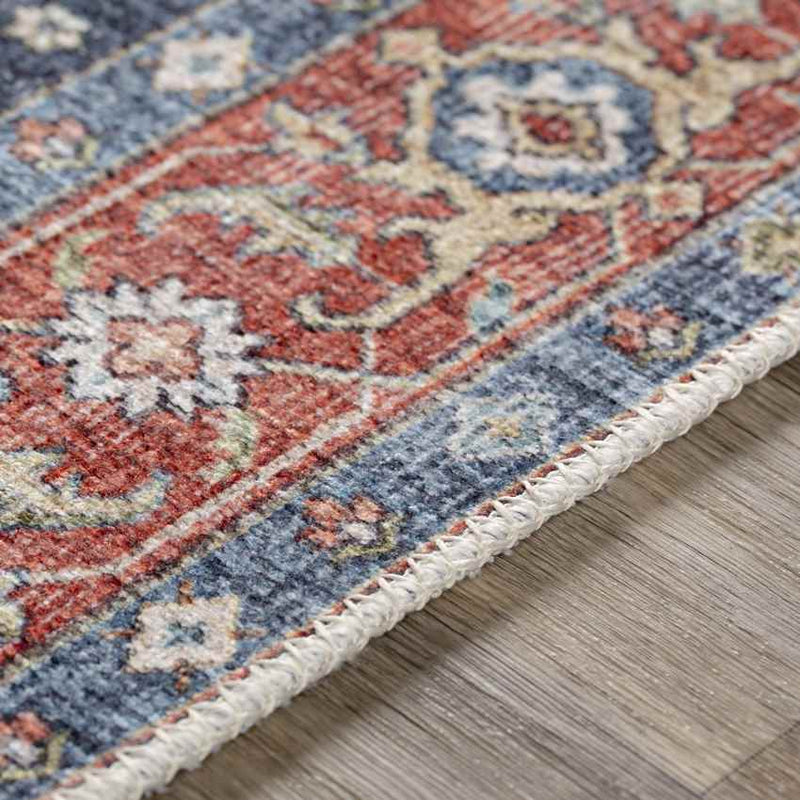 Esslingen Traditional Navy Washable Area Rug