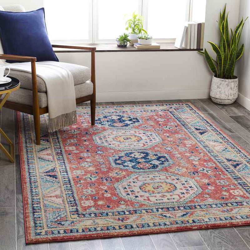 Fribourg Traditional Garnet Area Rug