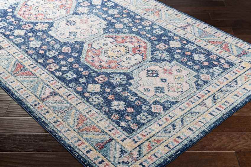 Fribourg Traditional Navy Area Rug