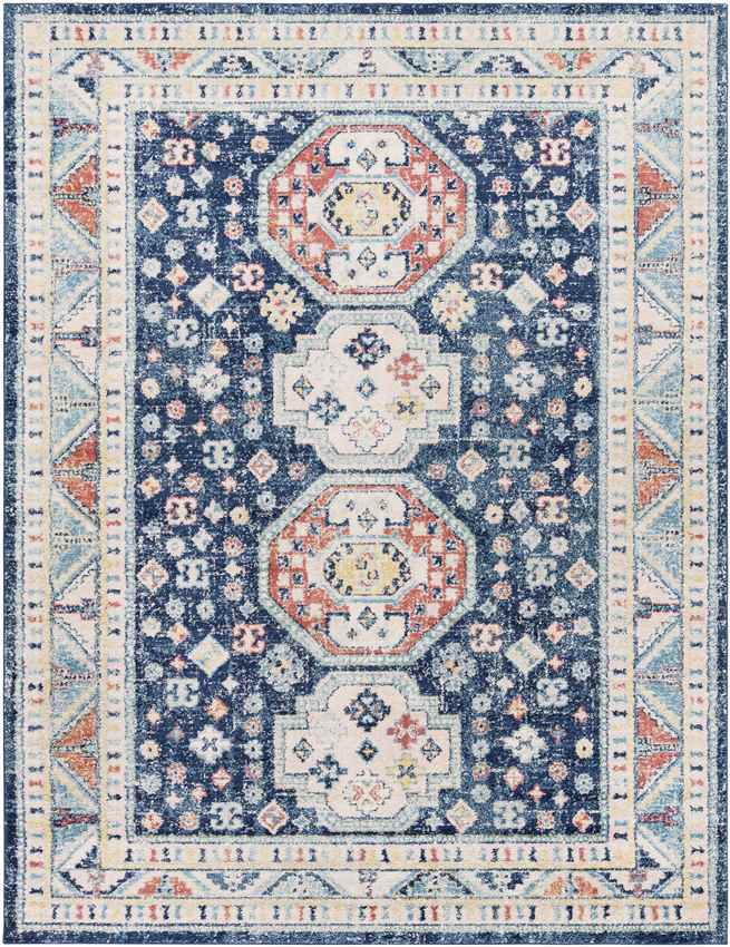 Fribourg Traditional Navy Area Rug