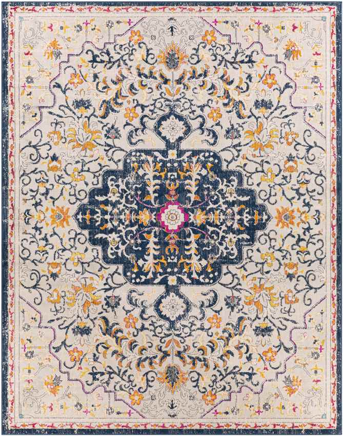 Buttinga Traditional Navy Area Rug