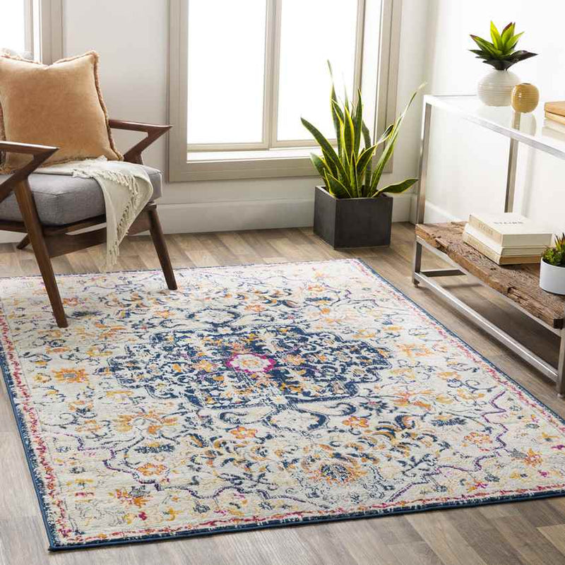 Buttinga Traditional Navy Area Rug