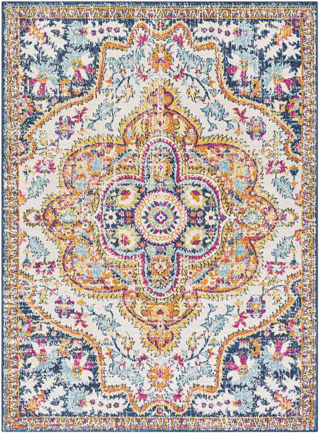 Deinum Traditional Navy Area Rug