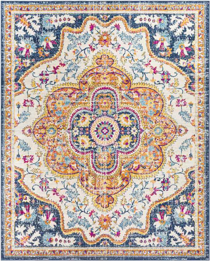 Deinum Traditional Navy Area Rug