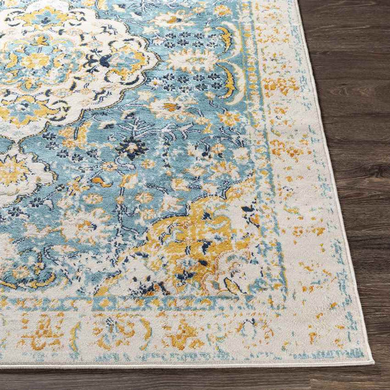 Dedgum Traditional Navy Area Rug