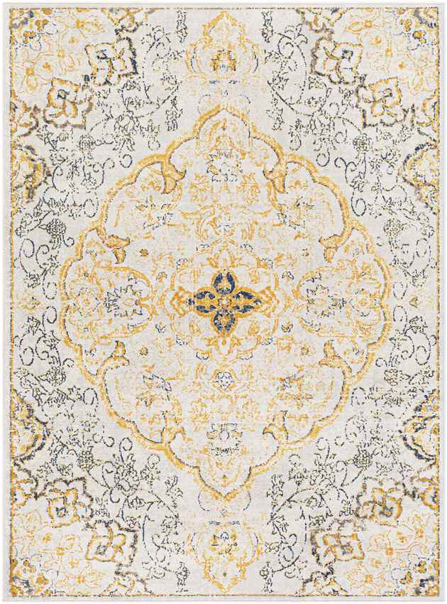 Cornjum Traditional Yellow Area Rug