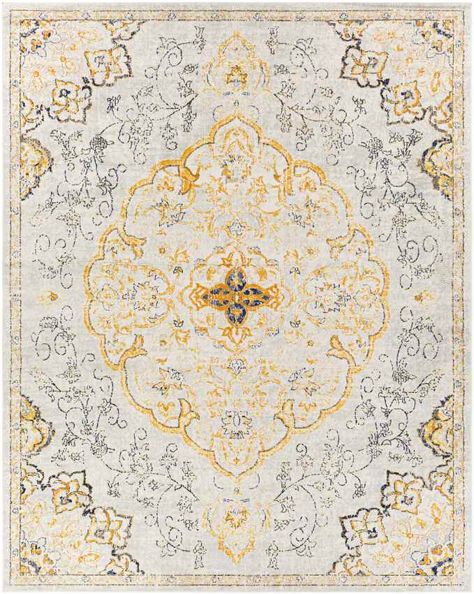 Cornjum Traditional Yellow Area Rug