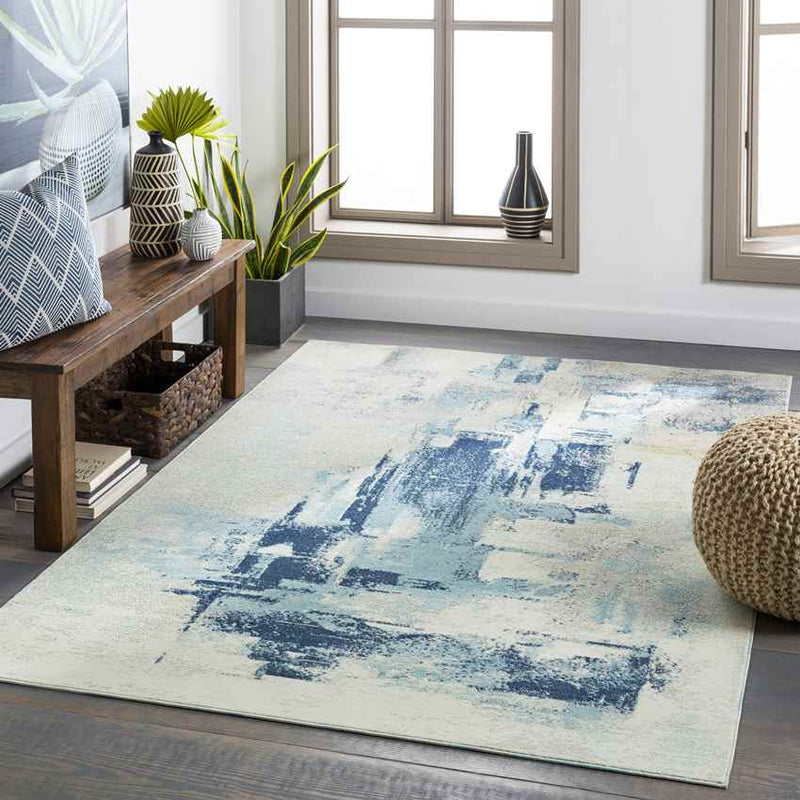 Gonten Modern Dark Blue Area Rug