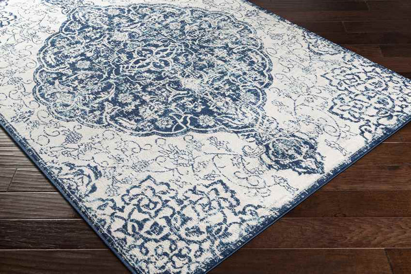 Cornjum Traditional Denim Area Rug