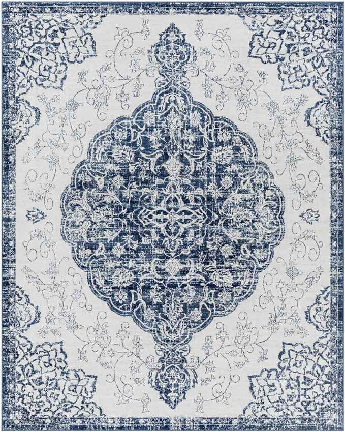 Cornjum Traditional Denim Area Rug