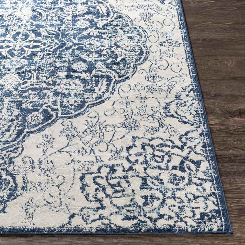 Cornjum Traditional Denim Area Rug