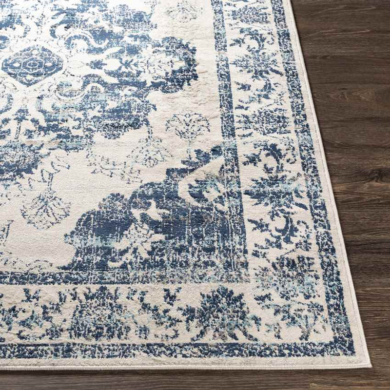 Burum Traditional Navy Area Rug