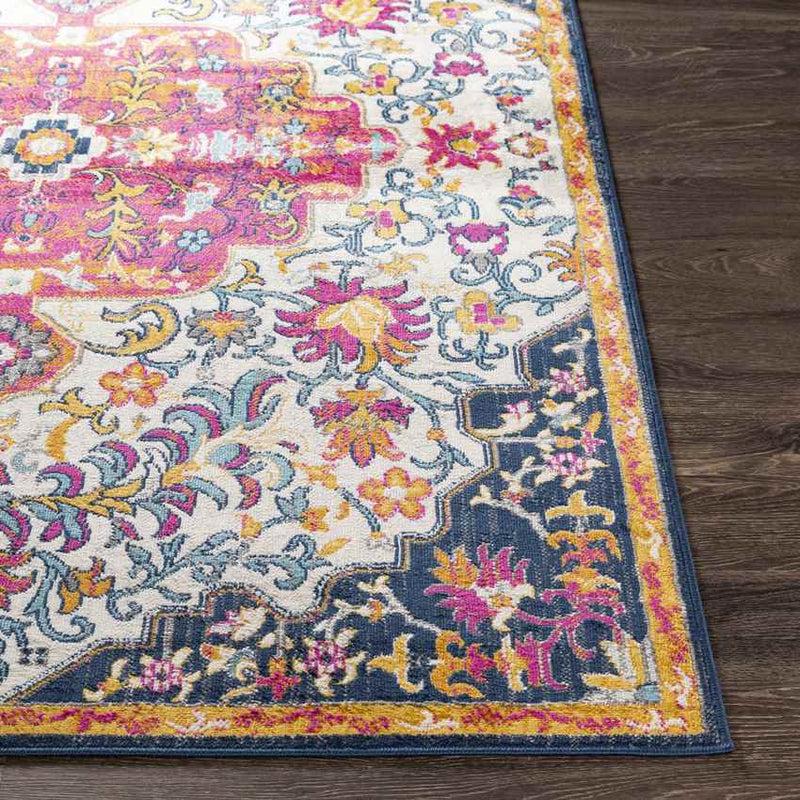 Buttinga Traditional Bright Pink Area Rug