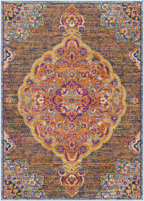 Cornjum Traditional Rust Area Rug