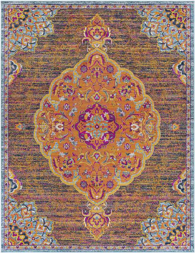 Cornjum Traditional Rust Area Rug