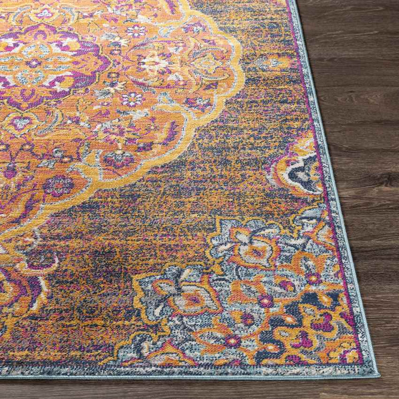 Cornjum Traditional Rust Area Rug