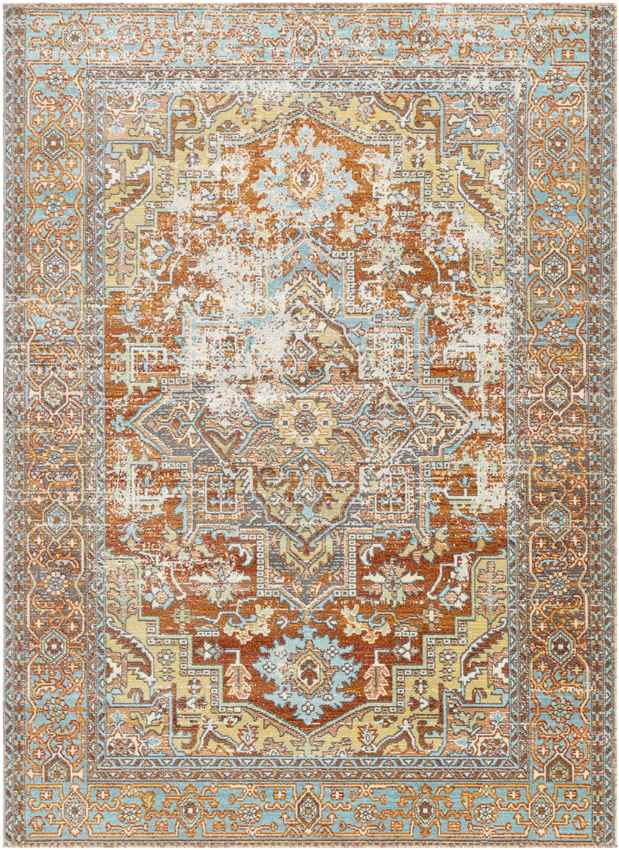 Ballum Traditional Rust Area Rug