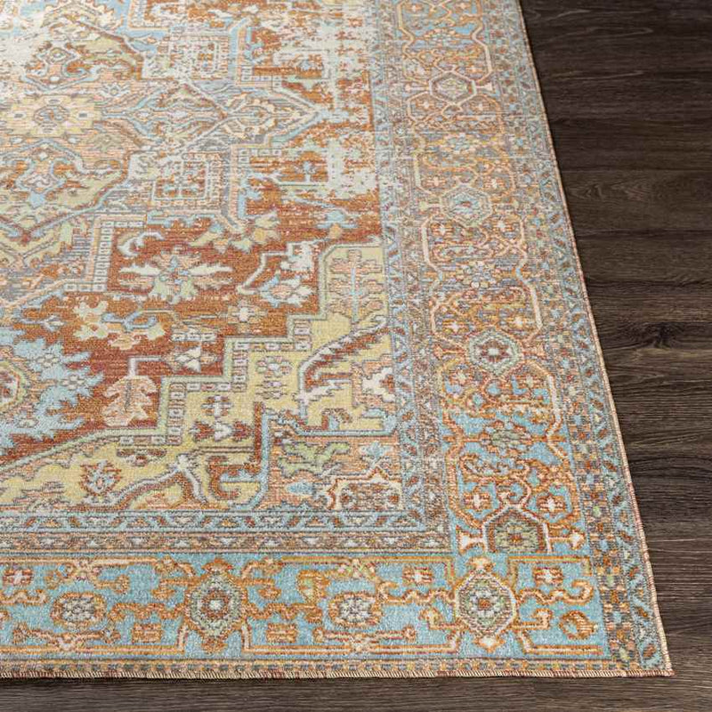 Ballum Traditional Rust Area Rug