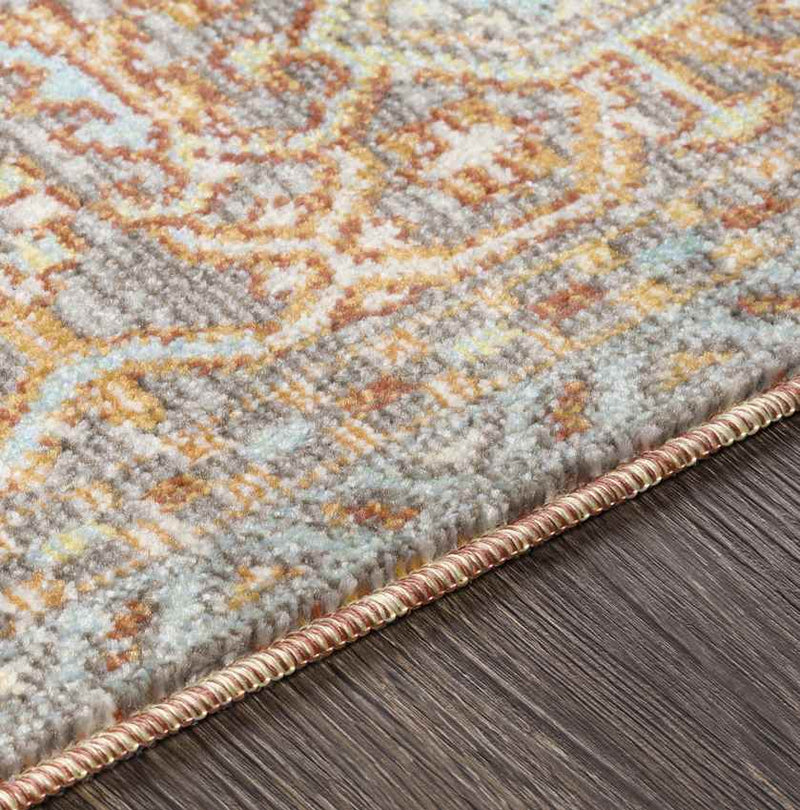 Ballum Traditional Rust Area Rug