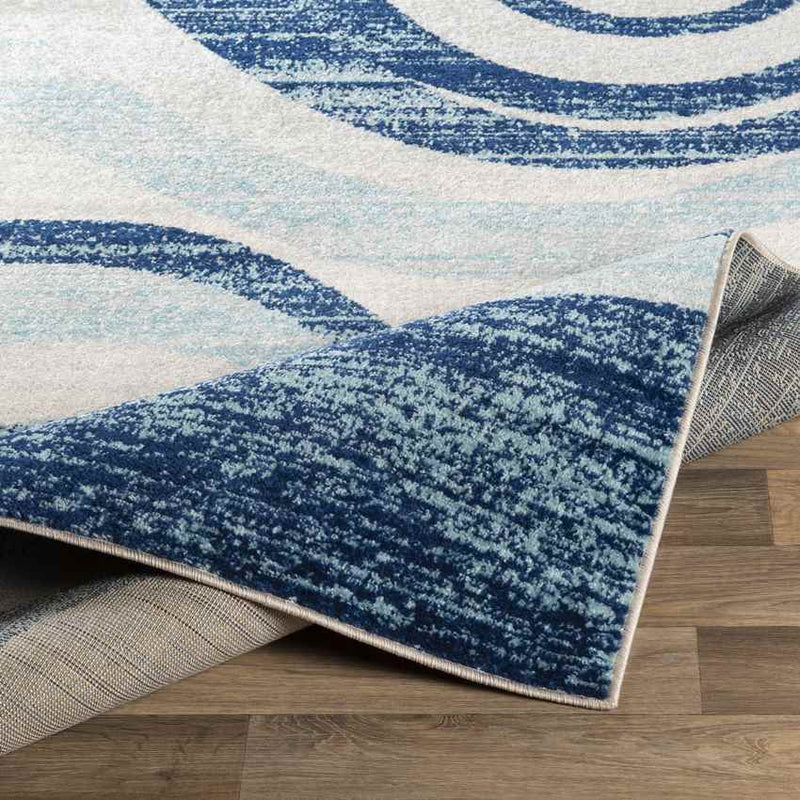 Bolsward Modern Dark Blue Area Rug