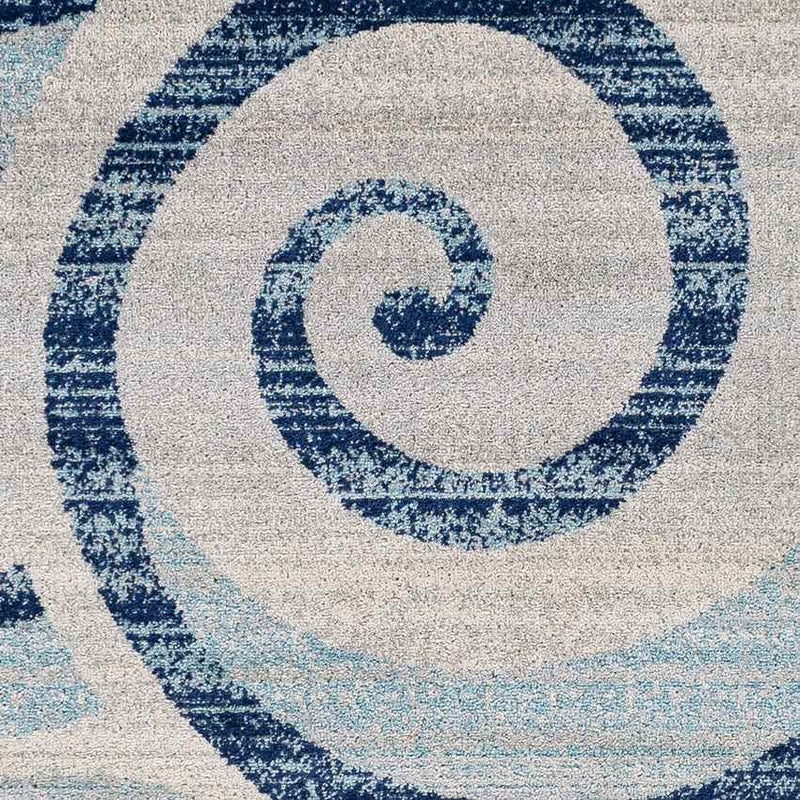 Bolsward Modern Dark Blue Area Rug