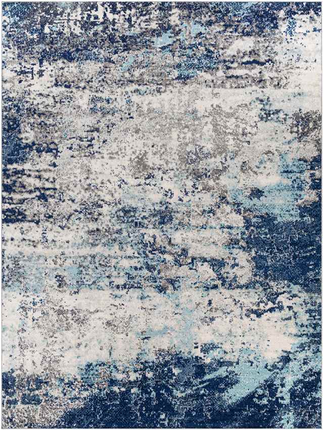 Bornwird Modern Dark Blue Area Rug