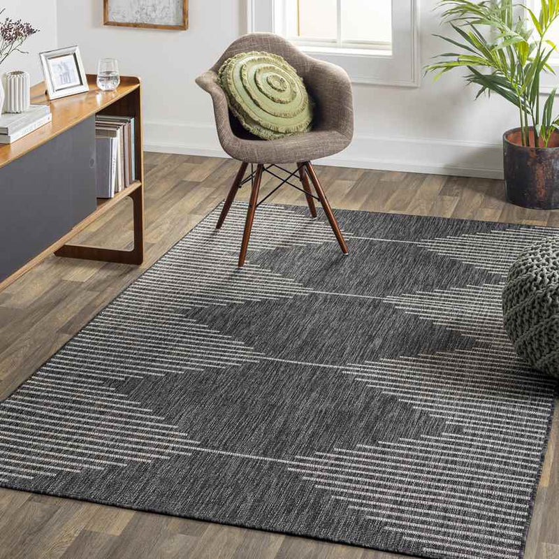 Okswerd Global Charcoal Area Rug