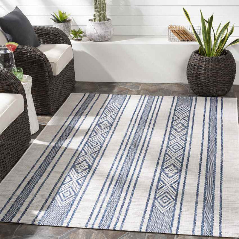 Aerdt Global Pale Blue Area Rug