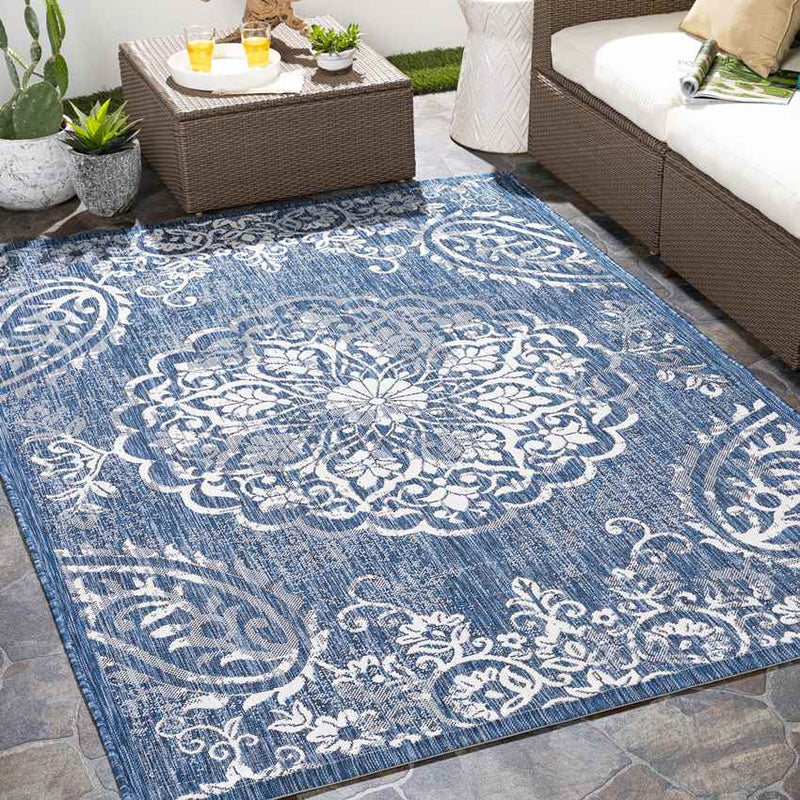 Honderd Traditional Denim Area Rug