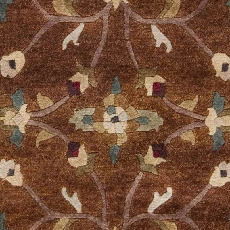 Zutphen Traditional Dark Brown Area Rug