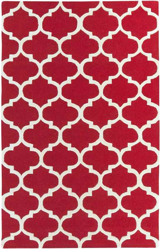 Rimini Cottage Bright Red Area Rug