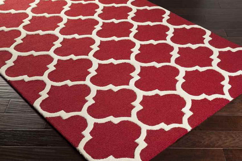 Rimini Cottage Bright Red Area Rug