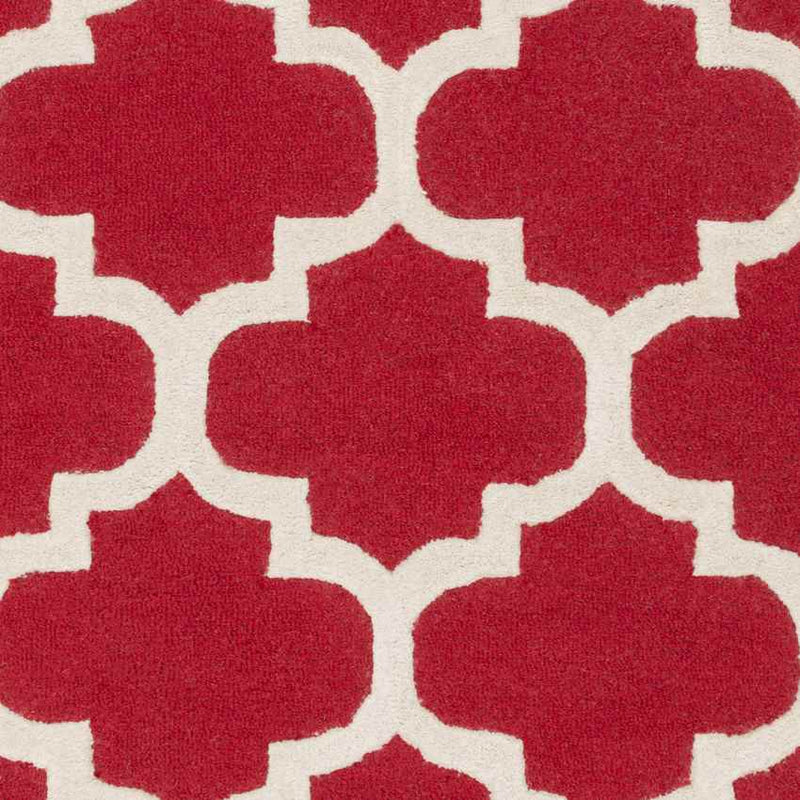 Rimini Cottage Bright Red Area Rug