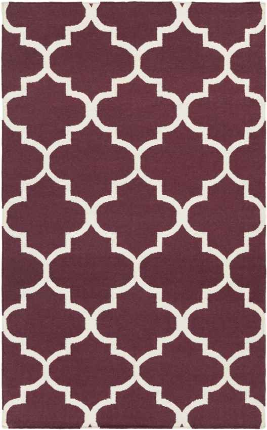 Woord Modern Burgundy Area Rug