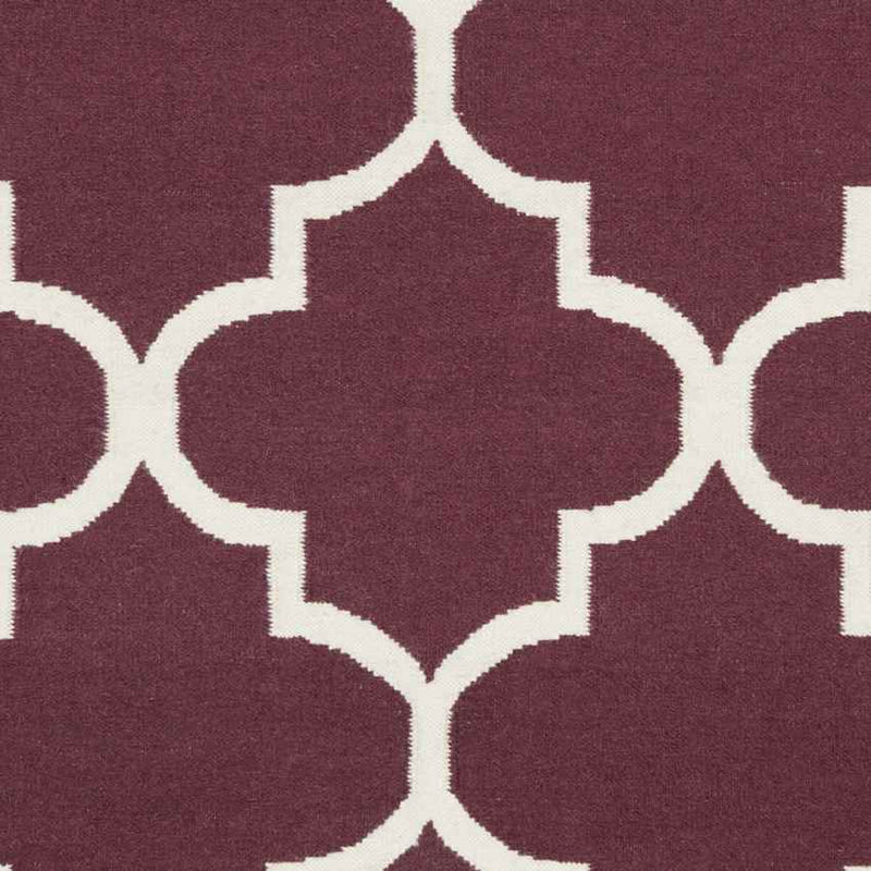 Woord Modern Burgundy Area Rug